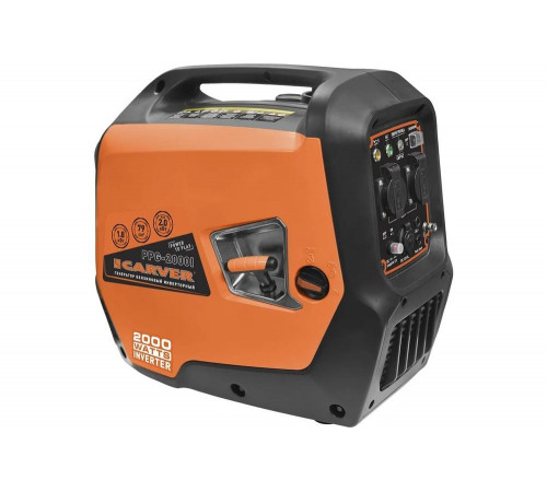 Бензиновый генератор CARVER PPG- 2000I инверторный 1,8/2,0 кВт, 220/12В, бак 4 л, 2 розетки 01.020.00022 Бензиновый генератор CARVER PPG- 2000I инверторный 1,8/2,0 кВт, 220/12В, бак 4 л, 2 розетки 01.020.00022