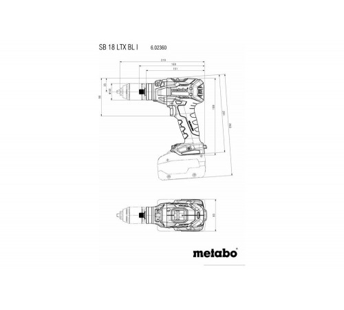 Аккумуляторный ударный винтоверт Metabo SB 18 LTX BL I 602360850
