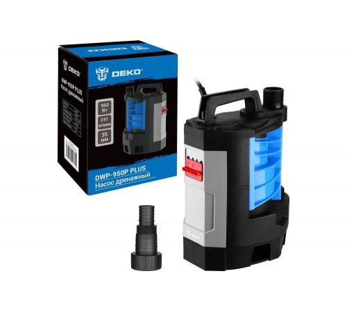 Насос дренажный DEKO DWP-950P PLUS (грязевая, 2 режима, 220В, 950Вт, пластик) 076-0541