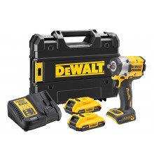 Аккумуляторный бесщеточный гайковерт Dewalt 18 В, 610 Нм, 2500 об/мин, 3550 уд/мин, с 2 АКБ 2 Ач и ЗУ, в кейсе TSTAK, DCF921D2T DCF921D2T-QW