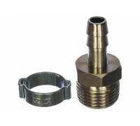 Переходник 1/2"М - елочка (10 мм; обжимное кольцо 15Х18 мм) FUBAG 180264