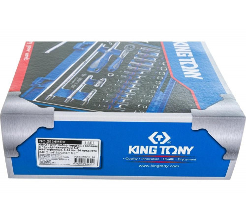 Набор торцевых головок KING TONY2534MRV