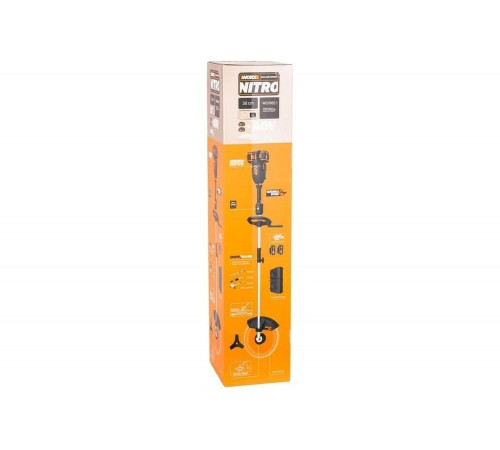 Триммер аккумуляторный WORX NITRO 40 В, бесщеточный, 4 Ачх2, ЗУ 2Ах2, коробка WG186E.1 Триммер аккумуляторный WORX NITRO 40 В, бесщеточный, 4 Ачх2, ЗУ 2Ах2, коробка WG186E.1