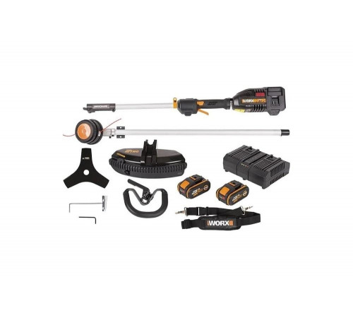 Триммер аккумуляторный WORX NITRO 40 В, бесщеточный, 4 Ачх2, ЗУ 2Ах2, коробка WG186E.1 Триммер аккумуляторный WORX NITRO 40 В, бесщеточный, 4 Ачх2, ЗУ 2Ах2, коробка WG186E.1