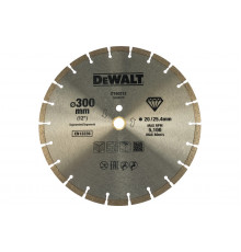 Круг алмазный сегментированный 300х25.4/20 мм DEWALT DT40212