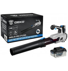 Бесщеточная аккумуляторная садовая воздуходувка DEKO DKBL20 PRO 20 В, 2x6.0 А*ч 063-4362