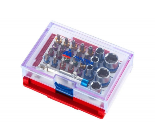 Набор вставок (бит) 1/4", PH, PZ, Hex, Torx, Slotted, 28 предметов МАСТАК 058-10028C Набор вставок (бит) 1/4", PH, PZ, Hex, Torx, Slotted, 28 предметов МАСТАК 058-10028C
