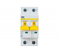Автоматический выключатель IEK ВА47-60M 2Р 16А 6кА С MVA31-2-016-C