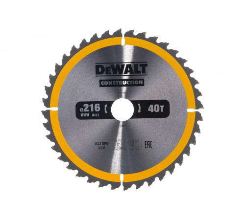 Пильный диск CONSTRUCT (216х30 мм; 40 ATB) DEWALT DT1953