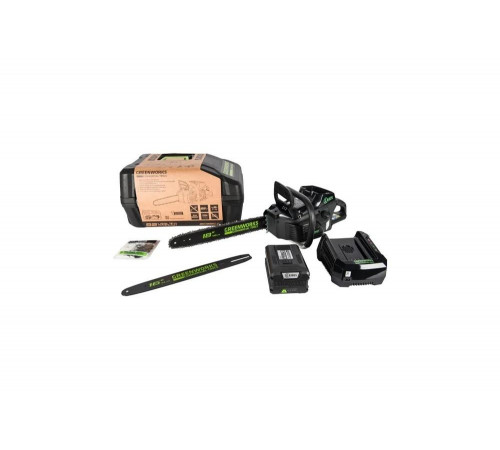 Цепная аккумуляторная пила GreenWorks GС82CSK5 2001607UB Цепная аккумуляторная пила GreenWorks GС82CSK5 2001607UB
