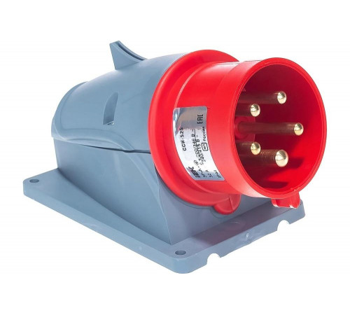 Стационарная вилка IEK ССИ-525 32А-6ч/200/346-240/415В 3Р+РЕ+N IP44 MAGNUM PSN52-032-5 Стационарная вилка IEK ССИ-525 32А-6ч/200/346-240/415В 3Р+РЕ+N IP44 MAGNUM PSN52-032-5