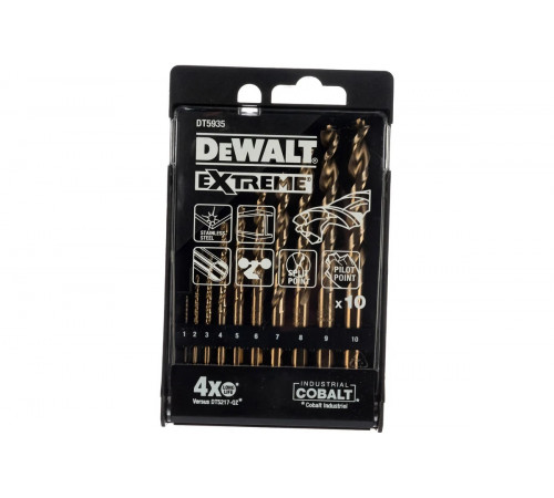 Набор сверл по металлу EX HSS-CO, 10 шт. DEWALT DT5935
