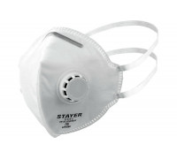 Плоская фильтрующая полумаска STAYER FV-95 FFP2 с клапаном 11113-2_z01
