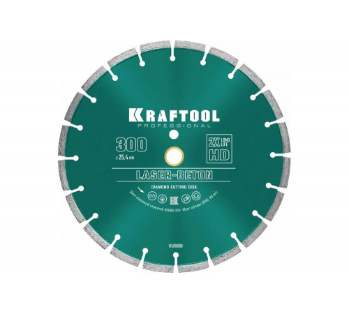Диск алмазный отрезной по бетону и камню KRAFTOOL LASER-BETON (300х25.4 мм) 36686-300 Диск алмазный отрезной по бетону и камню KRAFTOOL LASER-BETON (300х25.4 мм) 36686-300
