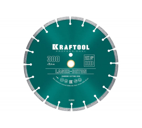 Диск алмазный отрезной по бетону и камню KRAFTOOL LASER-BETON (300х25.4 мм) 36686-300 Диск алмазный отрезной по бетону и камню KRAFTOOL LASER-BETON (300х25.4 мм) 36686-300