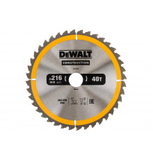 Диск пильный по дереву Dewalt CONSTRUCTION 216x30x1.7 мм DT1953-QZ