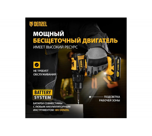 Дрель-шуруповерт DENZEL BLDL-IB-18-02 Дрель-шуруповерт DENZEL BLDL-IB-18-02