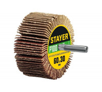 Шлифовальный лепестковый круг на шпильке STAYER 60x30 мм, P100 36608-100