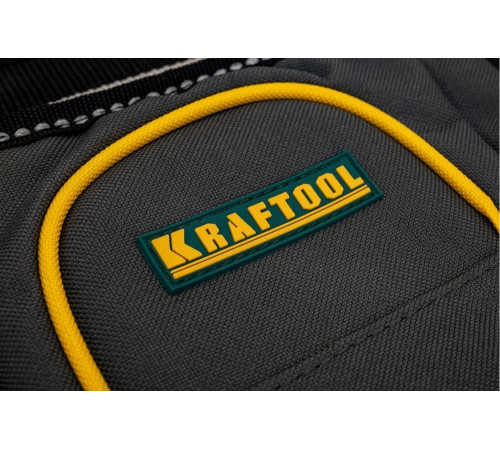 KRAFTOOL 9 карманов, высота 27 мм, длина 30.5 мм, сумка поясная с ремнем 38743