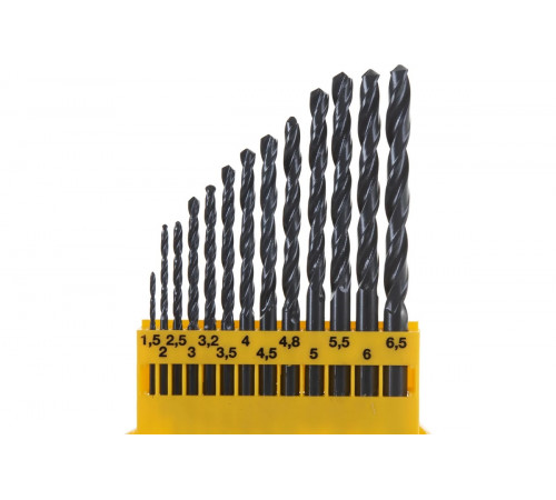 Набор сверл по металлу в пластиковой кассете 13 шт. (1,5-6,5 мм; HSS-R) DEWALT DT 5912
