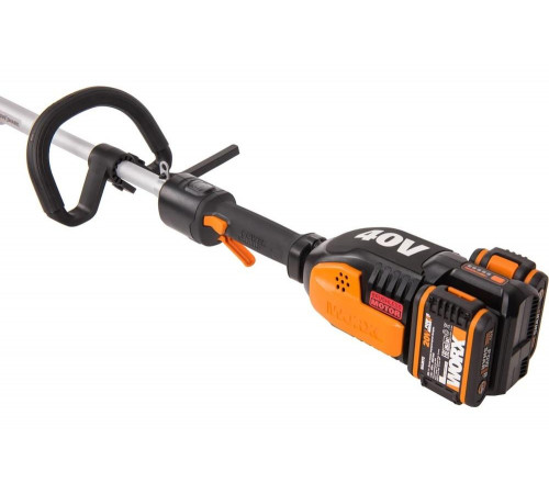 Бесщеточный аккумуляторный триммер WORX 40 В, 2х2.0 А*ч, двойное ЗУ 2x2A WG186E Бесщеточный аккумуляторный триммер WORX 40 В, 2х2.0 А*ч, двойное ЗУ 2x2A WG186E