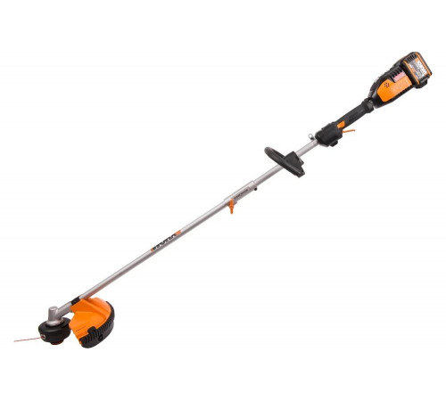 Бесщеточный аккумуляторный триммер WORX 40 В, 2х2.0 А*ч, двойное ЗУ 2x2A WG186E Бесщеточный аккумуляторный триммер WORX 40 В, 2х2.0 А*ч, двойное ЗУ 2x2A WG186E