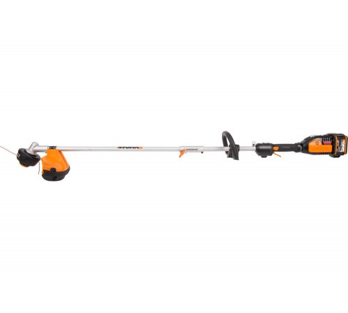 Бесщеточный аккумуляторный триммер WORX 40 В, 2х2.0 А*ч, двойное ЗУ 2x2A WG186E Бесщеточный аккумуляторный триммер WORX 40 В, 2х2.0 А*ч, двойное ЗУ 2x2A WG186E