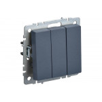 3-клавишный выключатель IEK Brite 10а вс10-3-0-брм маренго BR-V30-0-10-K35