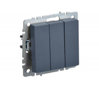3-клавишный выключатель IEK Brite 10а вс10-3-0-брм маренго BR-V30-0-10-K35