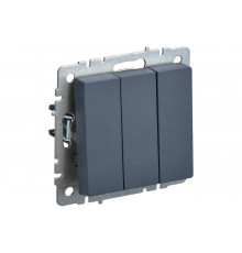 3-клавишный выключатель IEK Brite 10а вс10-3-0-брм маренго BR-V30-0-10-K35