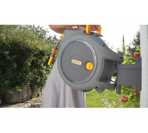 Настенная катушка со шлангом и комплектом фитингов HoZelock AutoReel 2595R3600 Настенная катушка со шлангом и комплектом фитингов HoZelock AutoReel 2595R3600