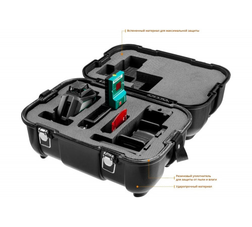 KRAFTOOL линейный лазерный нивелир с детектором в кейсе LL360 4 34645-4 Professional KRAFTOOL линейный лазерный нивелир с детектором в кейсе LL360 4 34645-4 Professional