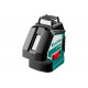 KRAFTOOL линейный лазерный нивелир с детектором в кейсе LL360 4 34645-4 Professional