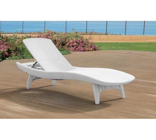 Шезлонг Keter Pacific белый 17195066521W Шезлонг Keter Pacific белый 17195066521W