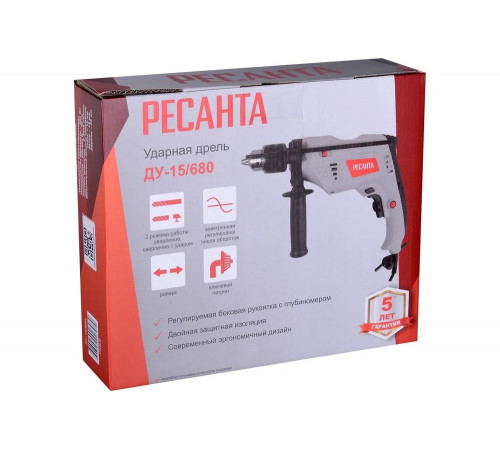 Дрель ударная Ресанта ДУ-15/680 Дрель ударная Ресанта ДУ-15/680