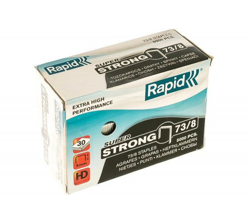 RAPID тип 53F, 8 мм, 5000 шт, скоба для плайера 24890300 RAPID тип 53F, 8 мм, 5000 шт, скоба для плайера 24890300