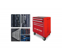 Набор инструментов в красной тележке, 95 предметов KING TONY 931A-010MR-MA