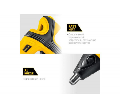 STAYER d=7 мм, 7 г/мин пистолет термоклеевой электрический PRO 7 0681-07 STAYER d=7 мм, 7 г/мин пистолет термоклеевой электрический PRO 7 0681-07