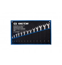 Набор комбинированных ключей KING TONY 6-24 мм, чехол из теторона, 13 предметов 12D13MRN