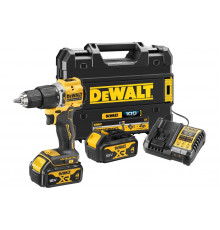 Аккумуляторная ударная дрель-шуруповерт DEWALT DCD100YM2T, 18 В, 1650 об/мин, 28050 уд/мин, с 2 АКБ 4 Ач и ЗУ, в кейсе TSTAK DCD100YM2T-QW