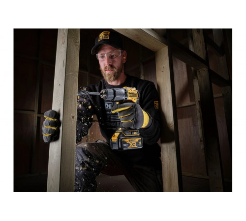 Аккумуляторная ударная дрель-шуруповерт DEWALT DCD100YM2T, 18 В, 1650 об/мин, 28050 уд/мин, с 2 АКБ 4 Ач и ЗУ, в кейсе TSTAK DCD100YM2T-QW