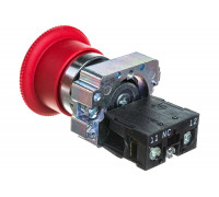 Аварийная кнопка управления IEK LAY5-BS542 Грибок, с фиксацией, ИЭК BBG90-BS-K04