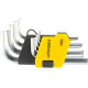 STAYER 9 шт., Cr-V, ключи имбусовые укороченные 2740-H9