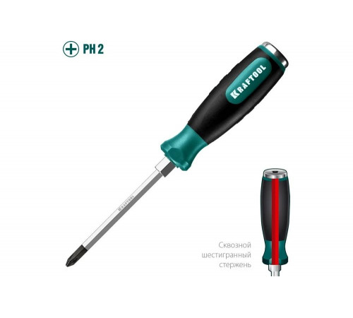 KRAFTOOL PH2х100 мм, отвертка ударная 250034-2