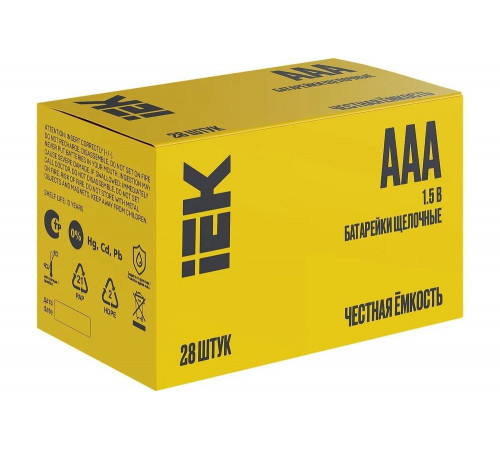 Щелочная батарейка IEK alkaline lr03/aaa (28шт/бокс) ABT-LR03-OP-B28 Щелочная батарейка IEK alkaline lr03/aaa (28шт/бокс) ABT-LR03-OP-B28
