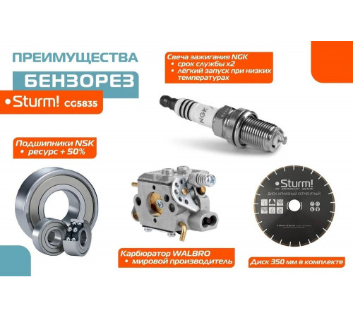 Бензорез Sturm CG5835