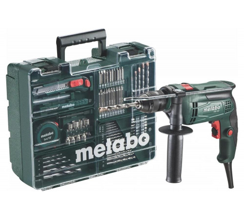 Ударная дрель Metabo SBE 650 с набором оснастки 600671870 Ударная дрель Metabo SBE 650 с набором оснастки 600671870