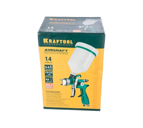 KRAFTOOL сопло 1,4 мм, краскопульт пневматический с верхним бачком AIRKRAFT 06522-1.4 Pro KRAFTOOL сопло 1,4 мм, краскопульт пневматический с верхним бачком AIRKRAFT 06522-1.4 Pro