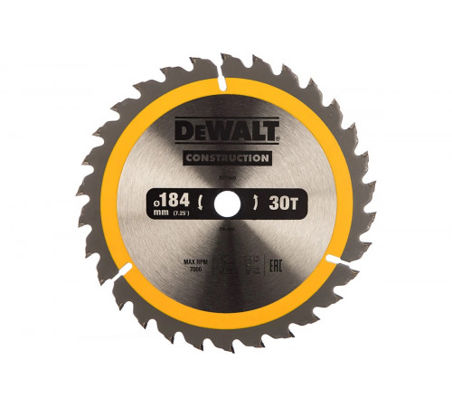 Пильный диск CONSTRUCT (184х16 мм; 30 ATB) DEWALT DT1940