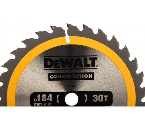 Пильный диск CONSTRUCT (184х16 мм; 30 ATB) DEWALT DT1940
